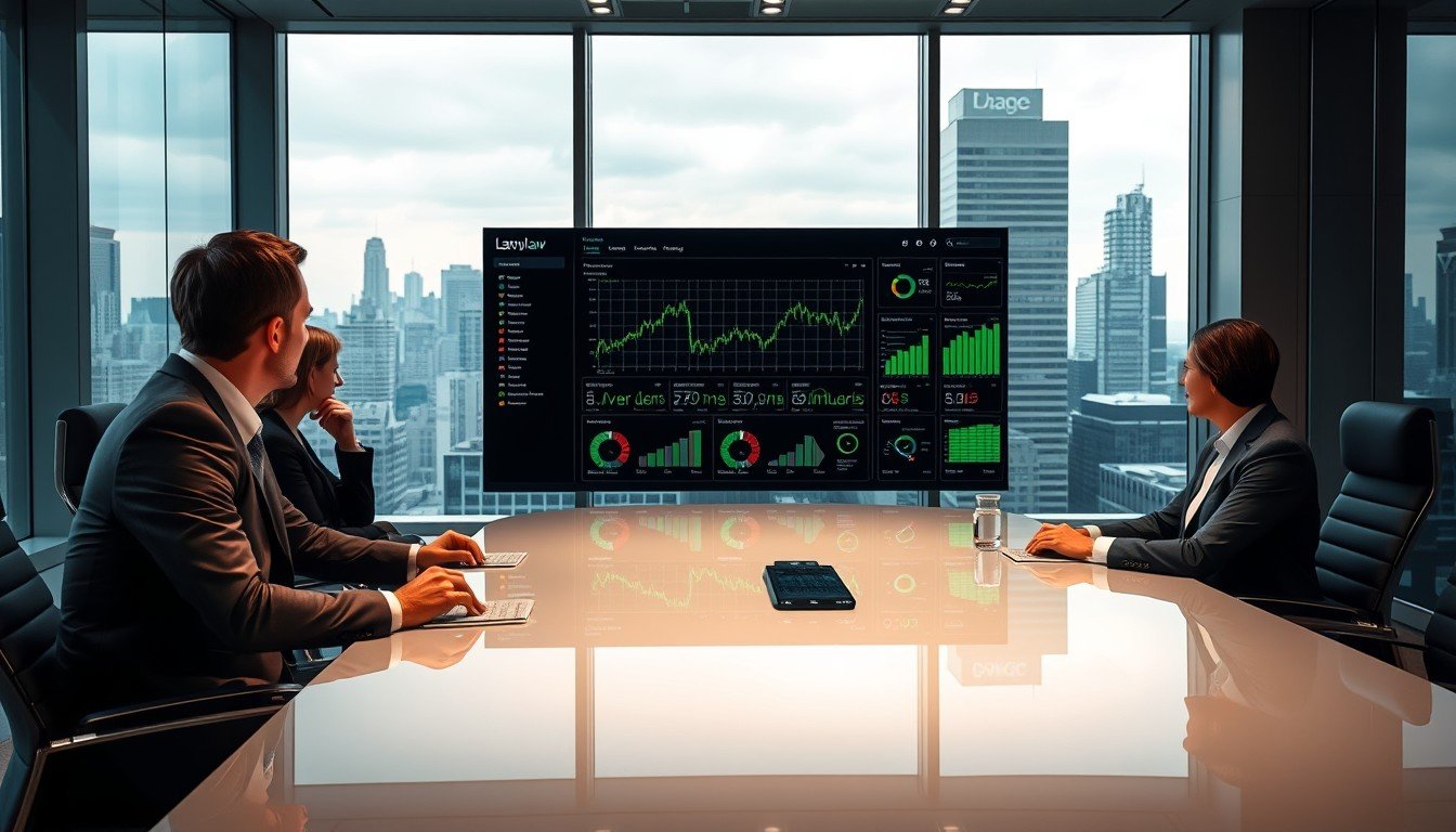 Enterprise clients reviewing secure AI deployment dashboards